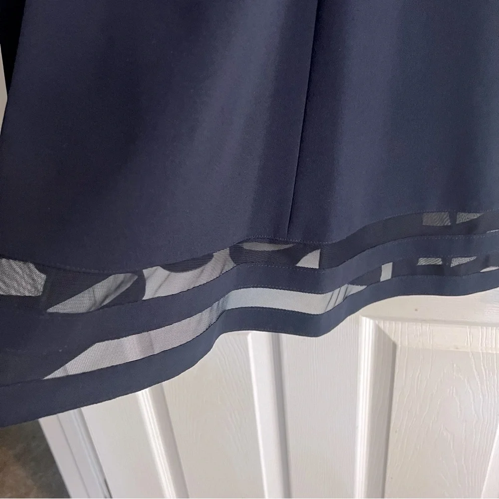 Calvin Klein navy blue dress w/ sleeves, size 8 - Picture 3 of 8